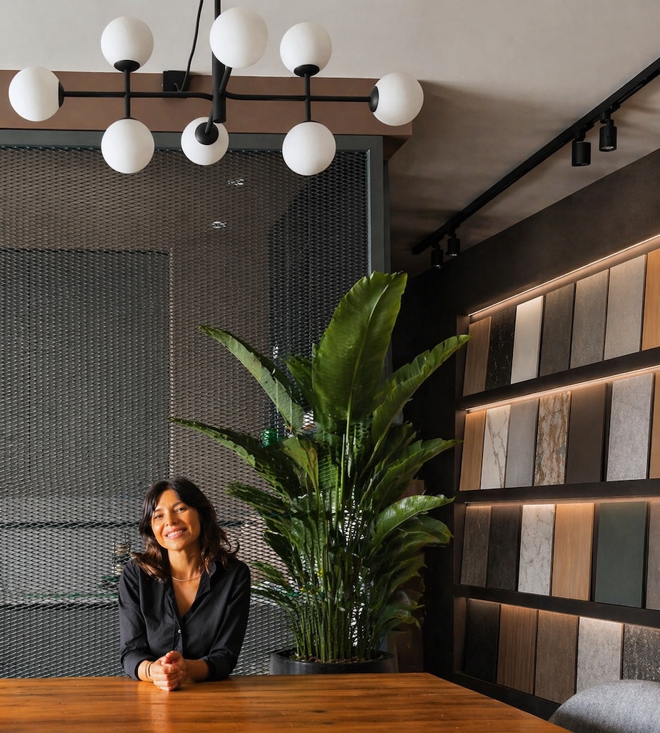 Gina Tomasin in showroom